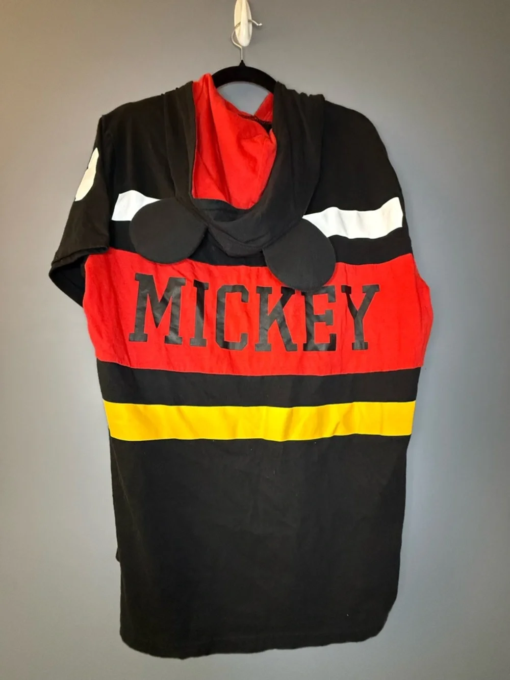 Disney Mickey Black and Red Hooded T-Shirt - Picture 3 of 3